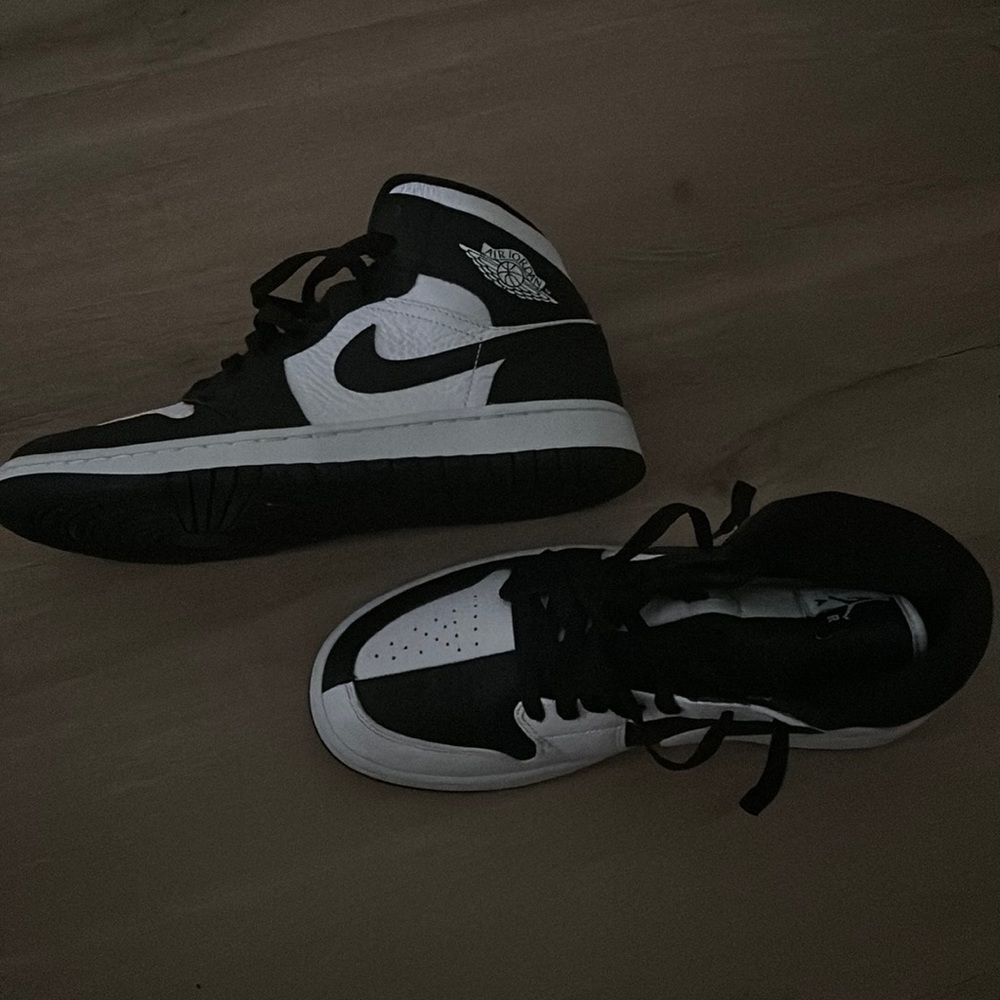 Jordan Black and White half and half Dunks